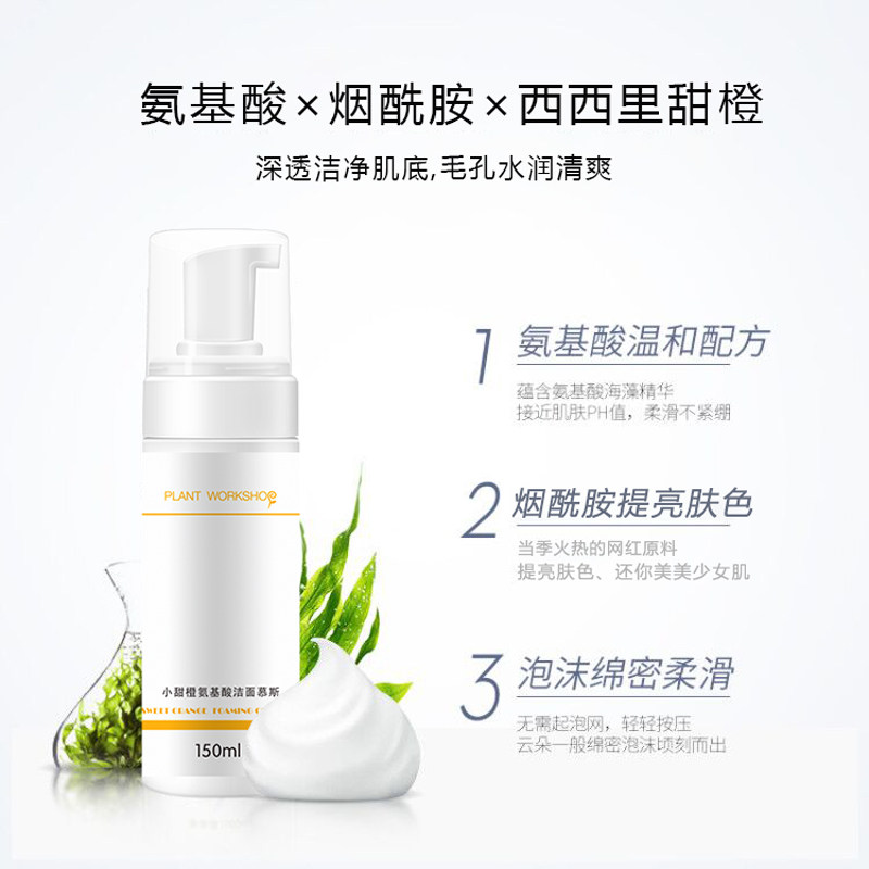 植物工坊洁面泡沫深层清洁自洗面奶 植物工坊面部护理套装