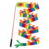 Детские фитнес -драконы бросают бамбуковую ленту Dragon Dance Dragon Fitting Props в середине и пожилых играх драконов и драконов, Dragon Square Ribbon Dance