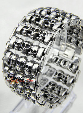 朋克霸气男不锈钢欧美手链个性