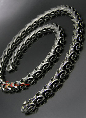 钛钢欧美钛钢男士龙骨朋克风链子