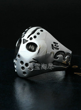 欧美风面具男士夜店配饰钛钢戒指
