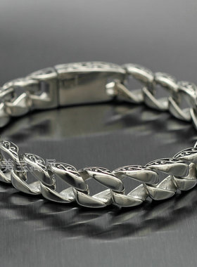 男士手链欧美钛钢朋克风男士手链