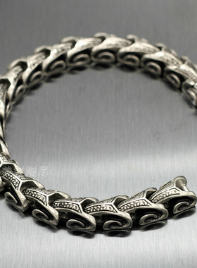 不过敏男不锈钢龙骨钛钢手链欧美