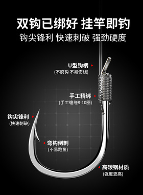 绑好的鱼钩线组主线成品主线组鱼线套装钓鱼线组全套渔具用品大全