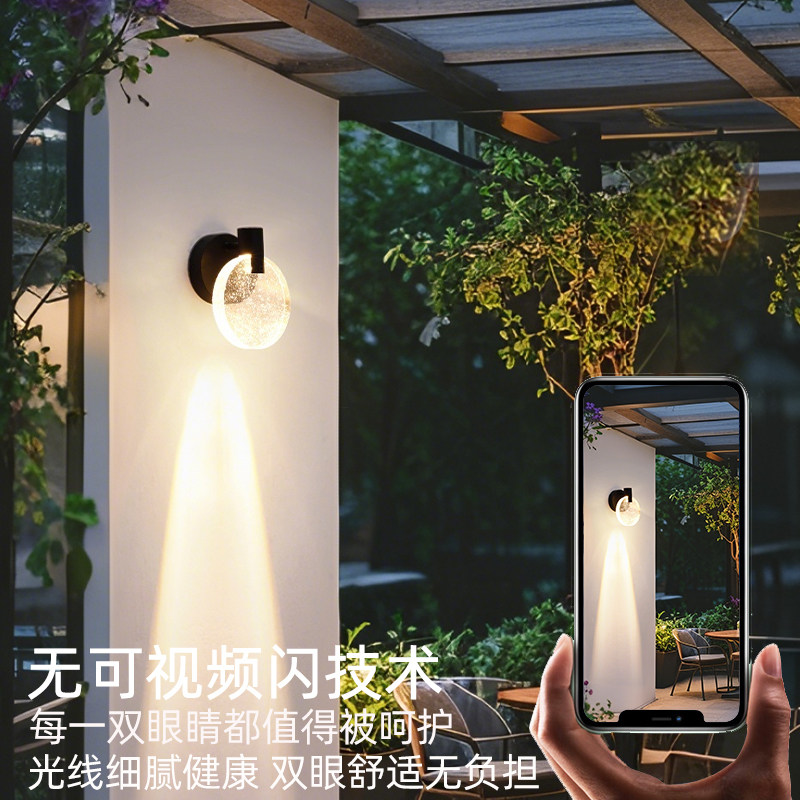 户外壁灯防水别墅庭院花园灯大门两侧高级水晶壁灯室外露台洗墙灯,淘宝优惠券,粉丝福利购,淘宝优惠卷