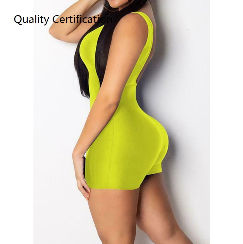 Sleeveless Romper Stretch Top Women Ladies Bodysuit Jumpsuit - 图1