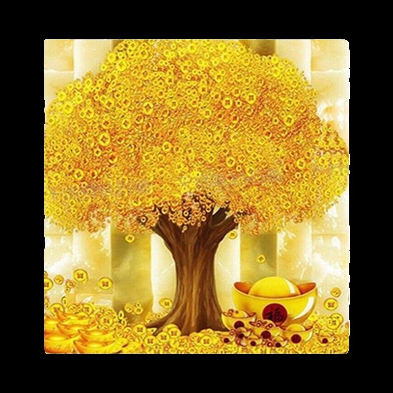 黄金发财树钻石绣2026新款满钻招财进宝客厅十字绣手工DIY钻石画,淘宝优惠券,粉丝福利购,淘宝优惠卷