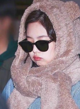 少女jennie同款小脸茶棕色太阳镜