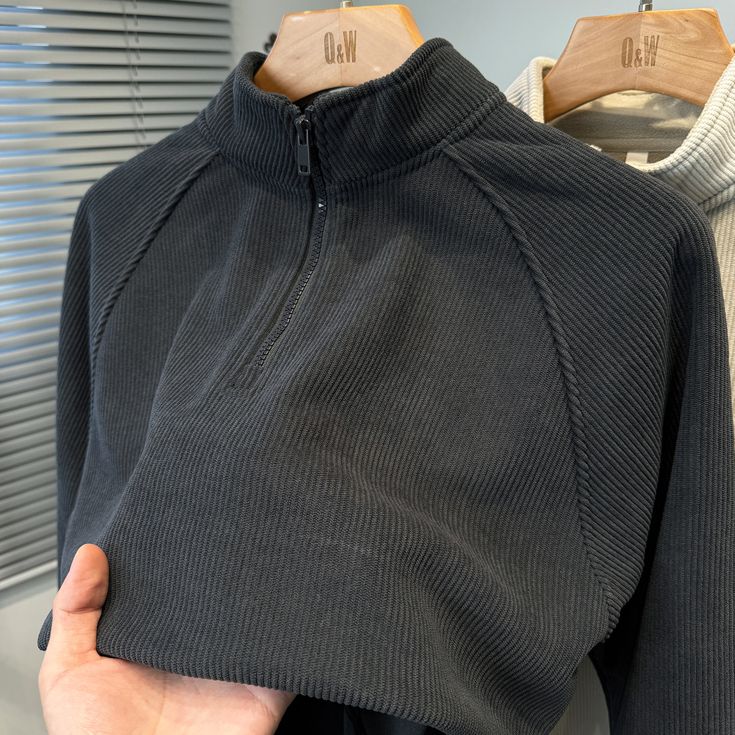 奥利绒加绒加厚卫衣男拉链半高领秋冬季青年休闲内搭纯色百搭上衣,淘宝优惠券,粉丝福利购,淘宝优惠卷