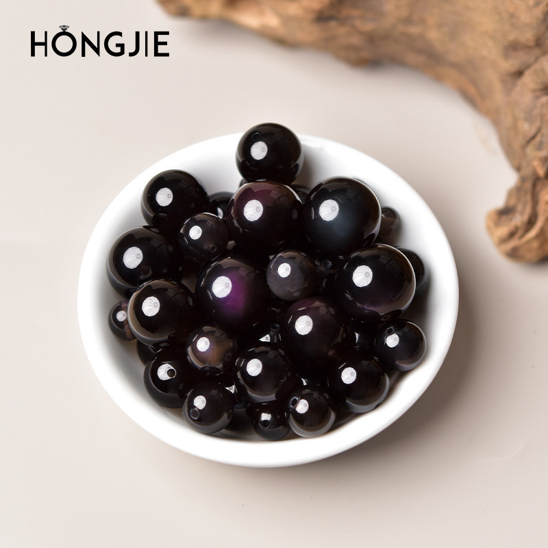 黑曜石散珠男女东海水晶玛瑙玉髓翡翠猫眼石diy冰种彩虹眼单珠子,淘宝优惠券,粉丝福利购,淘宝优惠卷