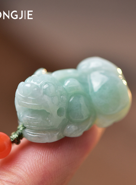 宏杰翡翠貔貅吊坠项链