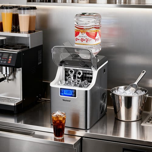 沃拓莱制冰机奶茶店25kg商用小型方冰家用宿舍酒吧方冰块机制冰器 - 图2