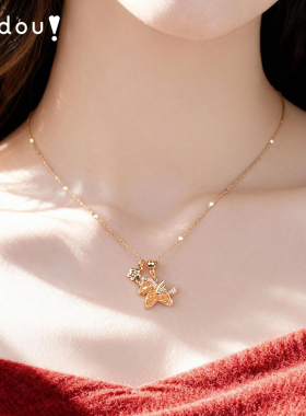 AJIDOU阿吉豆项链女生肖马吊坠