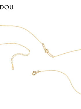 AJIDOU阿吉豆项链925银微笑女款悟空结系列时尚锁骨链配饰