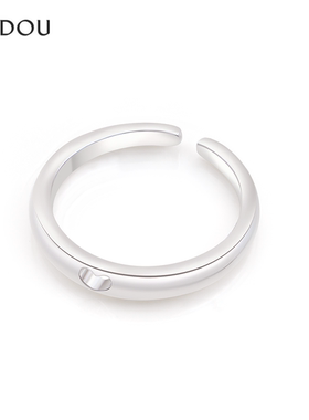 阿吉豆戒指女时尚合金爱心开口戒