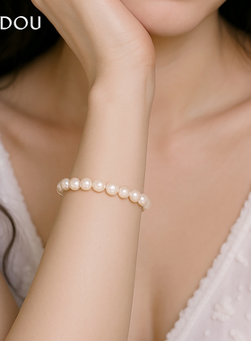 阿吉豆手饰淡水珍珠手链简约手串