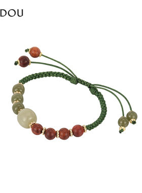 AJIDOU阿吉豆手链女国风和田玉时尚专柜同款串珠手串手环