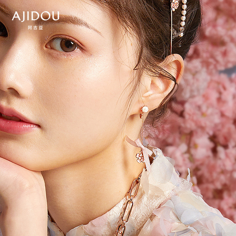ajidou桃花期系列百妖谱ip丝带耳环 AJIDOU耳环