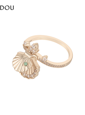 AJIDOU阿吉豆戒指女时尚创意优雅线下专柜同款指环