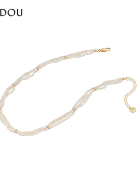 AJIDOU阿吉豆项链女珍珠项链优雅款珍珠首饰温婉锁骨链颈链