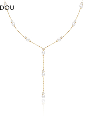 AJIDOU阿吉豆项链女款珍珠锁骨链