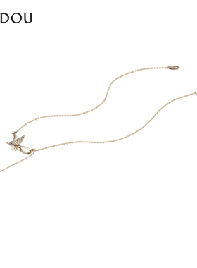 AJIDOU阿吉豆项链女精致小众线下同款蝴蝶锁骨链颈链