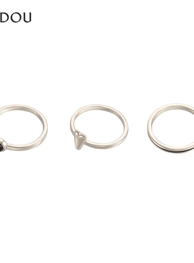 阿吉豆戒指休闲玛瑙叠戴戒指轻奢