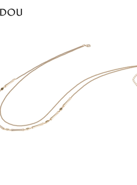 AJIDOU阿吉豆项链女毛衣链竹愿系列线下专柜同款时尚叠戴锁骨链