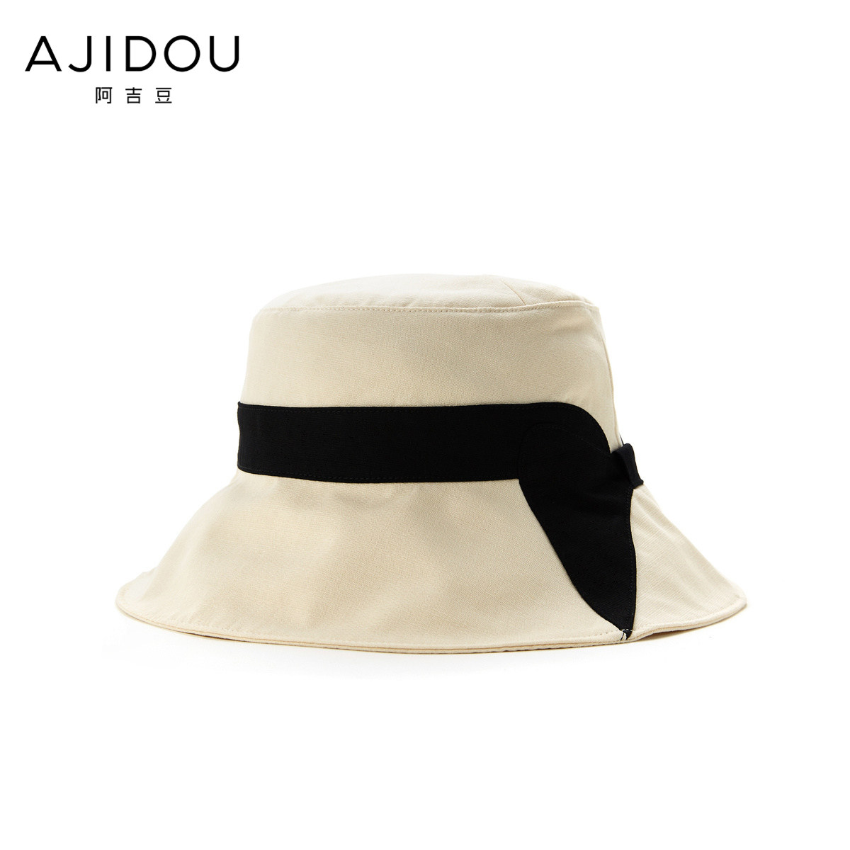 阿吉豆休闲撞色蝴蝶结渔夫帽 AJIDOU帽子