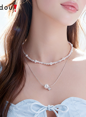 AJIDOU阿吉豆项链女珍珠颈链项链