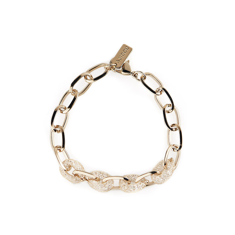 阿吉豆闪耀锆石优雅简约气质女手镯 AJIDOU手链