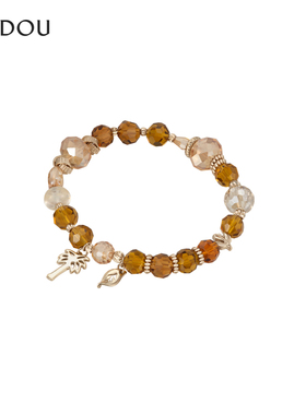 AJIDOU阿吉豆手链女款时尚水晶线下专柜同款串珠轻奢手串精致手环