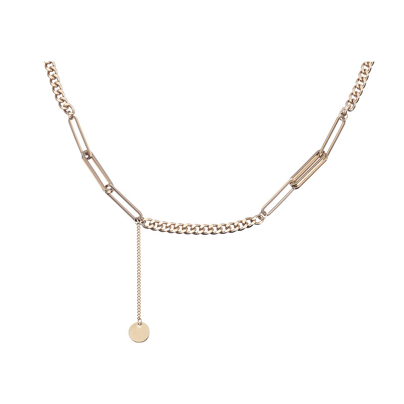 阿吉豆街头金属系列简约韩国锁骨链 AJIDOU项链