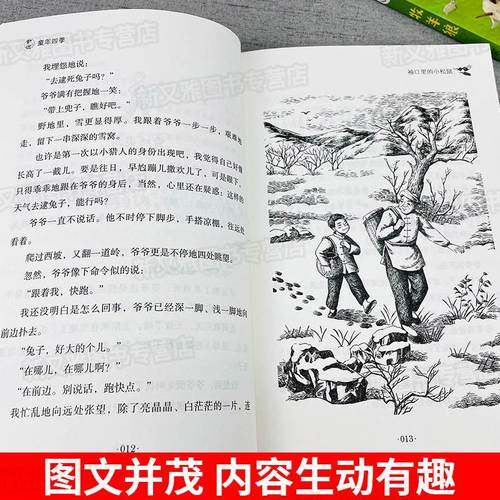 带刺的朋友三年级上册必读的课外书童年四季全集全套4册经典书目小学生3年级上学期语文阅读书籍宗介华著北京教育出版社