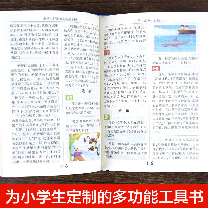 正版小学生好词好句好段词典 彩图版大开本小学生多功能专用辞书工具书字典格言警句作文素材励志名人名句汉语辞典语文积累 - 图2