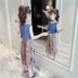 Bộ đồ cho bé gái mùa hè 2019 mới quần áo hè hè không khí đỏ cho bé lớn hai bộ bé gái mùa hè - Phù hợp với trẻ em quần ống rộng trẻ em Phù hợp với trẻ em