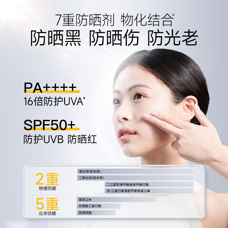 百雀羚清透御光防晒霜隔离乳50ml*1