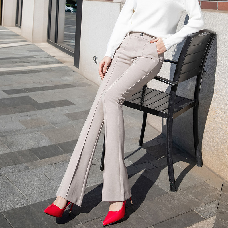 加厚毛呢微喇裤2020年新款长裤子 水鹭服饰休闲裤