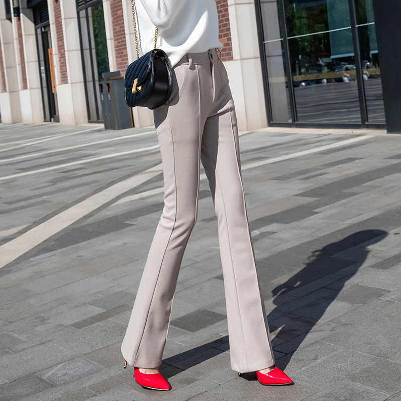 加厚毛呢微喇裤2020年新款长裤子 水鹭服饰休闲裤