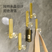Free Punch Hook Powerful Adhesive Bathroom Light Lavish Towel Clothes Hanging Clothes Hook Door Rear Toilet Entrance Door Xuan Guan Rack