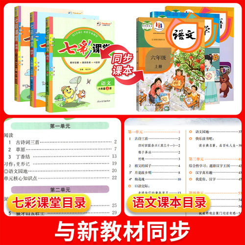 2026秋七彩课堂人教版北师版苏教版一二三年级四五六年级上下册语文数学英语同步课本练习册学霸笔记小学教材解读全解学课堂课课练 - 图1