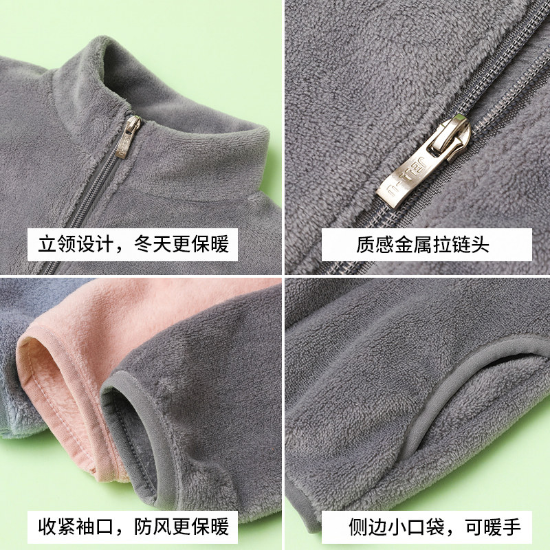 外套新款女童加绒加厚春秋装上衣 南极人千牛普通外套