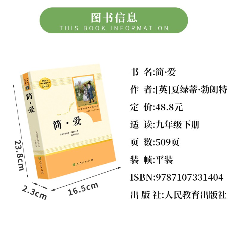 儒林外史简爱书籍正版原著九年级9下册必读世界文学名著课外书原版无删减青少年版人民教育出版社初三初中生我是猫围城格列佛游记-图2