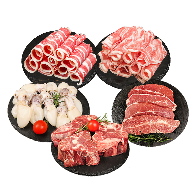 西捷旗舰店西捷火锅食材雪花肥牛卷牛肉卷涮火锅配菜羊肉卷羊蝎子新鲜生鲜3