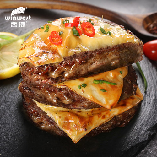 西捷安格斯牛肉饼汉堡肉饼西餐儿童早餐调理食材半成品快手餐牛排 - 图1