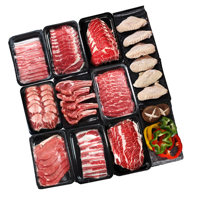 西捷韩式原切烤肉食材肥牛片牛肉片火锅牛肉卷半成品户外烧烤套餐