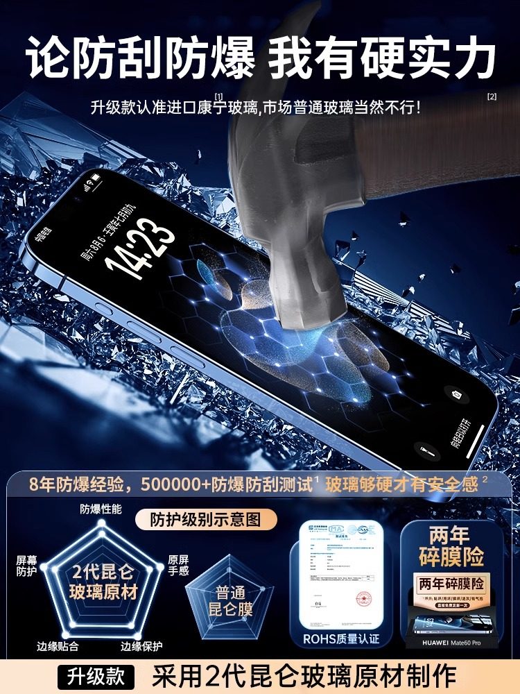 适用苹果16promax钢化膜新款iphone15Pro防窥膜手机膜15plus全屏曲面高清专用蓝光护眼防摔屏幕保护贴膜防偷,淘宝优惠券,粉丝福利购,淘宝优惠卷