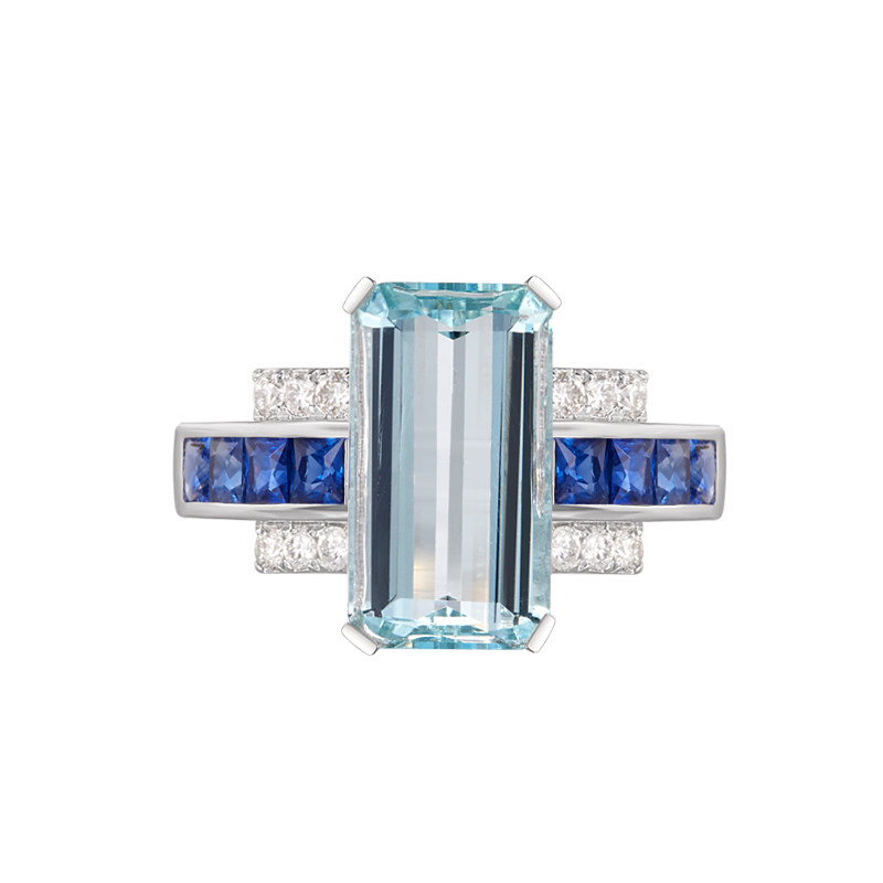 Hivengi carat natural 18k white gold aquamarine