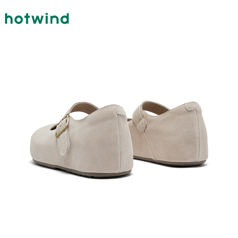 热风复古勃肯鞋女2026年春季新款米色百搭浅口单鞋配裙子平底女鞋,淘宝优惠券,粉丝福利购,淘宝优惠卷