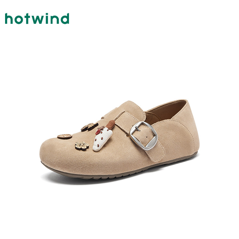 热风平底勃肯鞋女2026年春季新款复古百搭软木鞋杏色百搭通勤女鞋,淘宝优惠券,粉丝福利购,淘宝优惠卷